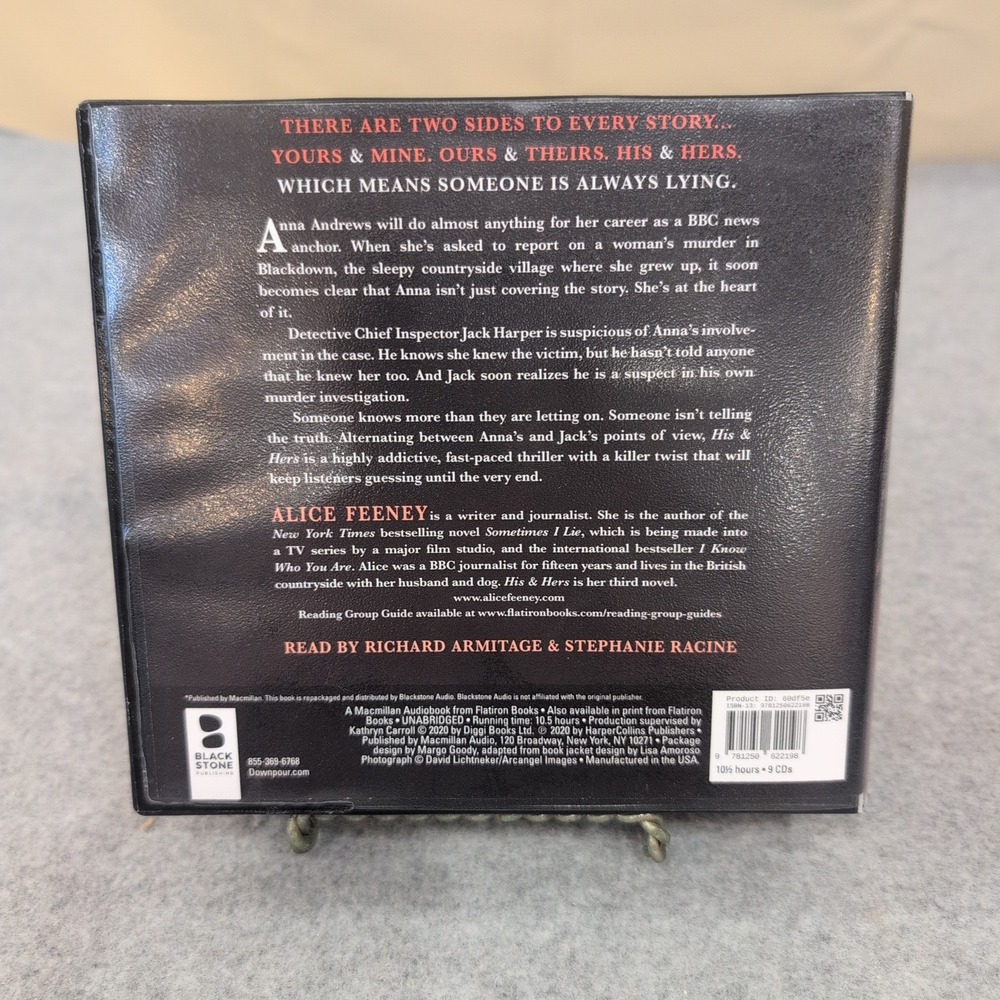 His & Hers Alice‎ Feeney Audiobook 9 CD Unabridged Richard Armitage Thriller - Picture 2 of 2